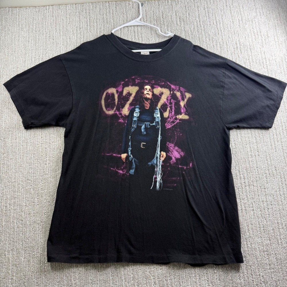 Vintage 1998 Ozzy Osbourne Graphic T-Shirt Black Mens Size XL Heavy Metal